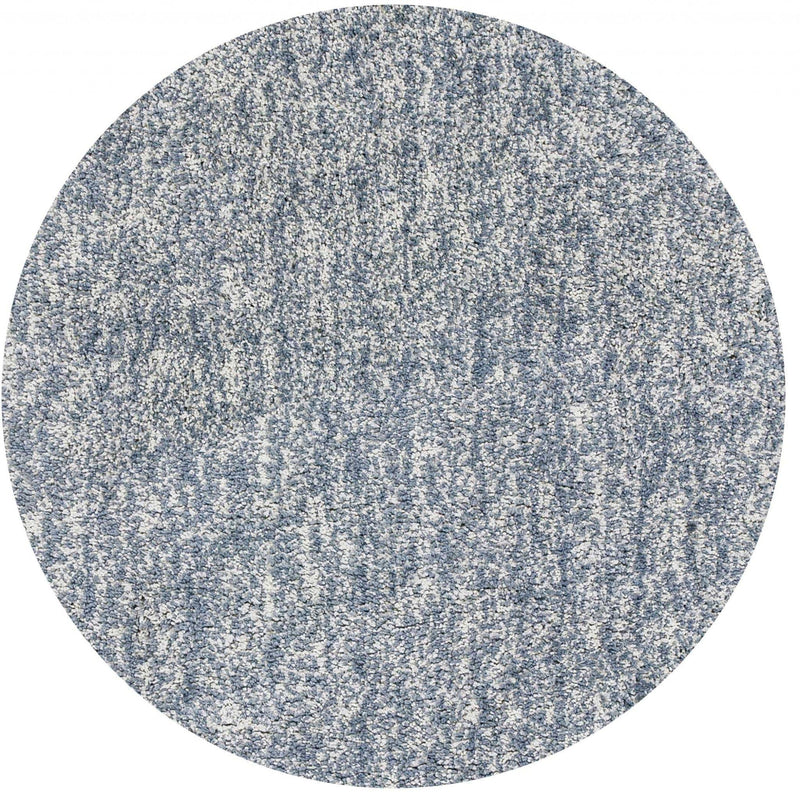 Rugs Round Rugs - 6' Round Polyester Slate Heather Area Rug HomeRoots