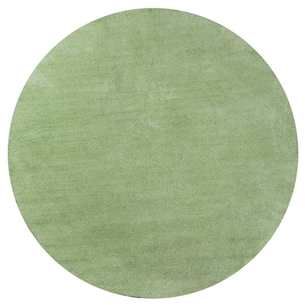 Rugs Round Rugs - 6' Round Polyester Spearmint Green Area Rug HomeRoots