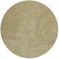 Rugs Round Rugs - 6' Round Polyester Yellow Heather Area Rug HomeRoots