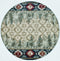 Rugs Round Rugs 7'10" Round Polypropylene Ivory Area Rug 2683 HomeRoots