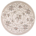 Rugs Round Rugs 7'10" Round Polypropylene Ivory Area Rug 2686 HomeRoots