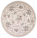 Rugs Round Rugs 7'10" Round Polypropylene Ivory Area Rug 2686 HomeRoots