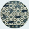 Rugs Round Rugs - 7'10" Round Polypropylene Ivory/Blue Area Rug HomeRoots
