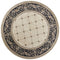 Rugs Round Rugs 7'10" Round Polypropylene Ivory/Grey Area Rug 2691 HomeRoots