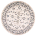 Rugs Round Rugs - 7'10" Round Polypropylene Ivory/Grey Area Rug HomeRoots