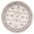 Rugs Round Rugs - 7'10" Round Polypropylene Ivory/Grey Area Rug HomeRoots