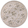Rugs Round Rugs - 7'10" Round Polypropylene Light Grey Area Rug HomeRoots