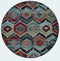 Rugs Round Rugs - 7'10" Round Polypropylene Red Area Rug HomeRoots