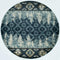 Rugs Round Rugs 7'10" Round Polypropylene Slate Blue Area Rug 2684 HomeRoots