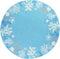 Rugs Round Rugs - 7'6" Round Polyester Sea Blue Area Rug HomeRoots