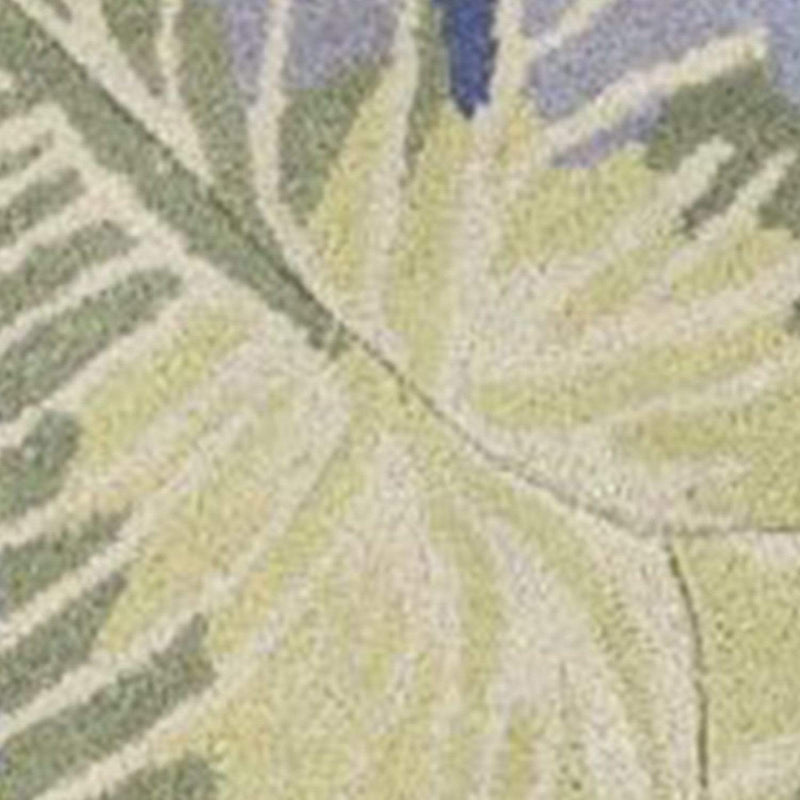Rugs Round Rugs - 7'6" Round Wool Blue/Green Area Rug HomeRoots