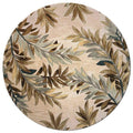 Rugs Round Rugs 7'6" Round Wool Ivory Area Rug 208 HomeRoots