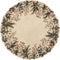 Rugs Round Rugs 7'6" Round Wool Ivory Area Rug 235 HomeRoots