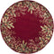 Rugs Round Rugs - 7'6" Round Wool Ruby Area Rug HomeRoots