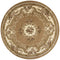 Rugs Round Rugs 7'7" Round Polypropylene Beige/Ivory Area Rug 2950 HomeRoots