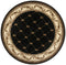 Rugs Round Rugs 7'7" Round Polypropylene Black Area Rug 2960 HomeRoots