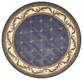 Rugs Round Rugs 7'7" Round Polypropylene Blue Area Rug 2959 HomeRoots