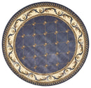 Rugs Round Rugs 7'7" Round Polypropylene Blue Area Rug 2959 HomeRoots
