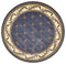 Rugs Round Rugs 7'7" Round Polypropylene Blue Area Rug 2959 HomeRoots