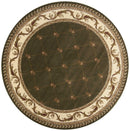 Rugs Round Rugs - 7'7" Round Polypropylene Green Area Rug HomeRoots