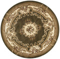 Rugs Round Rugs 7'7" Round Polypropylene Green/Ivory Area Rug 2953 HomeRoots