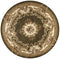 Rugs Round Rugs 7'7" Round Polypropylene Green/Ivory Area Rug 2953 HomeRoots