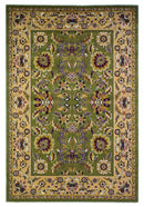 Rugs Round Rugs - 7'7" Round Polypropylene Green/Taupe Area Rug HomeRoots