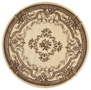 Rugs Round Rugs 7'7" Round Polypropylene Ivory Area Rug 2952 HomeRoots