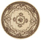 Rugs Round Rugs 7'7" Round Polypropylene Ivory Area Rug 2952 HomeRoots