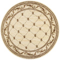 Rugs Round Rugs 7'7" Round Polypropylene Ivory Area Rug 2957 HomeRoots