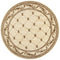 Rugs Round Rugs 7'7" Round Polypropylene Ivory Area Rug 2957 HomeRoots