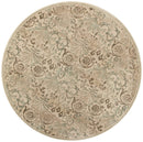 Rugs Round Rugs - 7'7" Round Polypropylene Ivory Area Rug HomeRoots
