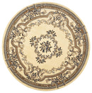 Rugs Round Rugs - 7'7" Round Polypropylene Ivory/Blue Area Rug HomeRoots