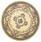 Rugs Round Rugs - 7'7" Round Polypropylene Ivory/Blue Area Rug HomeRoots