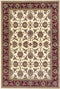 Rugs Round Rugs 7'7" Round Polypropylene Ivory/Red Area Rug 2862 HomeRoots