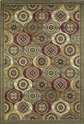 Rugs Round Rugs - 7'7" Round Polypropylene Multi Area Rug HomeRoots