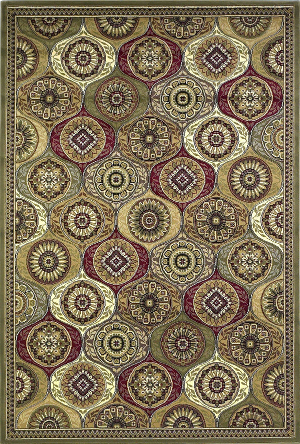 Rugs Round Rugs - 7'7" Round Polypropylene Multi Area Rug HomeRoots