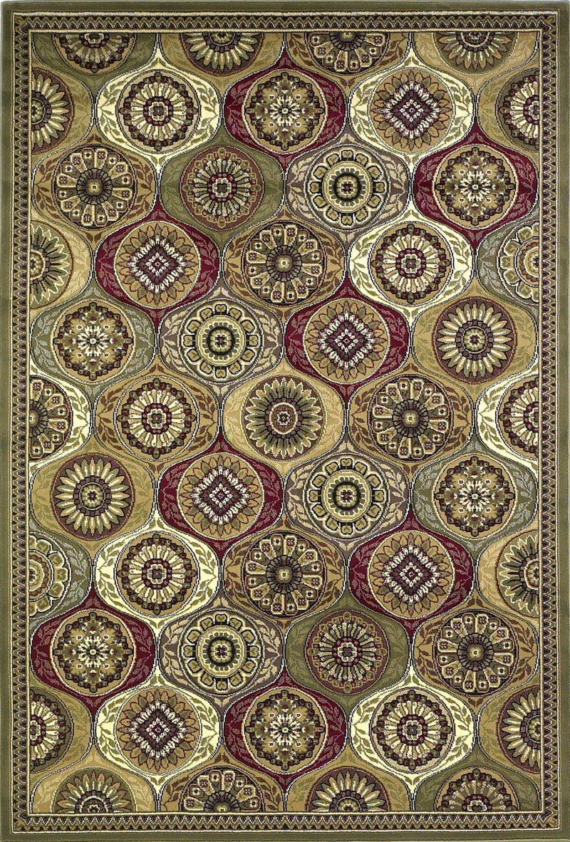 Rugs Round Rugs - 7'7" Round Polypropylene Multi Area Rug HomeRoots