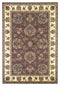 Rugs Round Rugs - 7'7" Round Polypropylene Plum/Ivory Area Rug HomeRoots