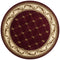 Rugs Round Rugs 7'7" Round Polypropylene Red Area Rug 2958 HomeRoots