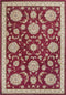 Rugs Round Rugs - 7'7" Round Polypropylene Red Area Rug HomeRoots