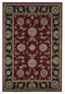 Rugs Round Rugs - 7'7" Round Polypropylene Red/Black Area Rug HomeRoots
