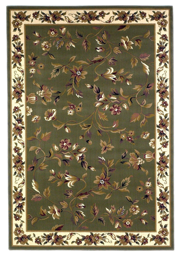 Rugs Round Rugs - 7'7" Round Polypropylene Sage/Ivory Area Rug HomeRoots