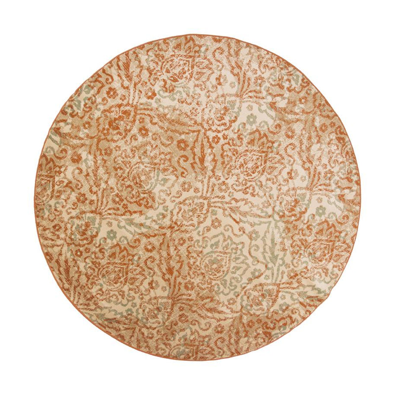 Rugs Round Rugs - 7'7" Round Polypropylene Sand Area Rug HomeRoots