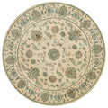 Rugs Round Rugs - 94" x 94" x 0.39" Bone Polyester Round Rug HomeRoots