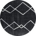 Rugs Round Rugs 94" x 94" x 1.2" Smoke Microfiber Polyester Round Rug 1558 HomeRoots