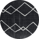 Rugs Round Rugs 94" x 94" x 1.2" Smoke Microfiber Polyester Round Rug 1558 HomeRoots