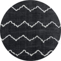 Rugs Round Rugs 94" x 94" x 1.2" Smoke Microfiber Polyester Round Rug 1606 HomeRoots