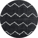 Rugs Round Rugs 94" x 94" x 1.2" Smoke Microfiber Polyester Round Rug 1606 HomeRoots