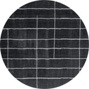 Rugs Round Rugs 94" x 94" x 1.2" Smoke Microfiber Polyester Round Rug 1672 HomeRoots